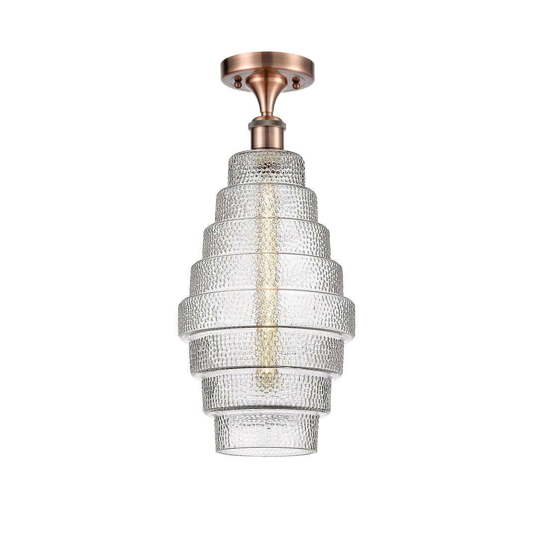 Innovations Ballston 516-1C-AC-G672-8-LED Ceiling Light - Antique Copper