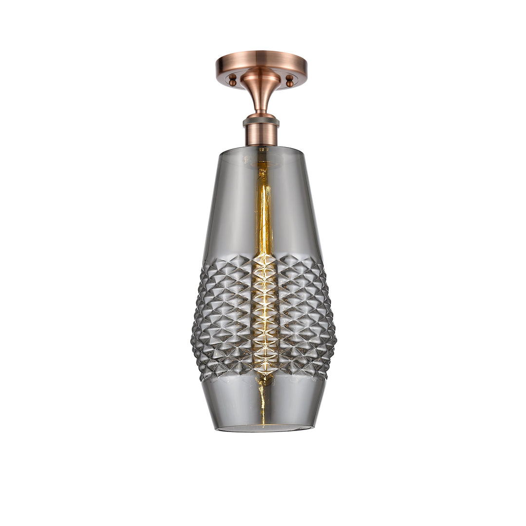 Innovations Ballston 516-1C-AC-G683-7-LED Ceiling Light - Antique Copper