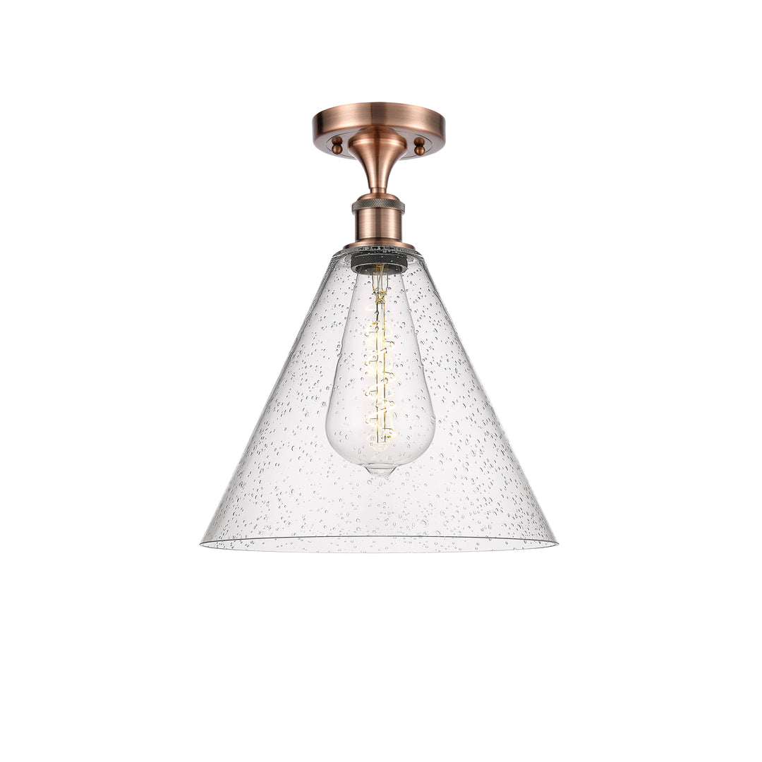 Innovations Ballston 516-1C-AC-GBC-124-LED Ceiling Light - Antique Copper