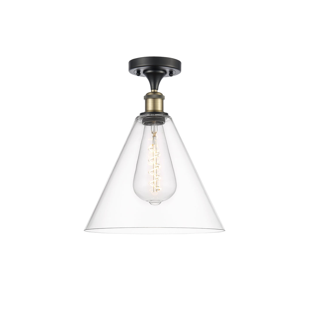 Innovations Ballston 516-1C-BAB-GBC-122-LED Ceiling Light - Black Antique Brass