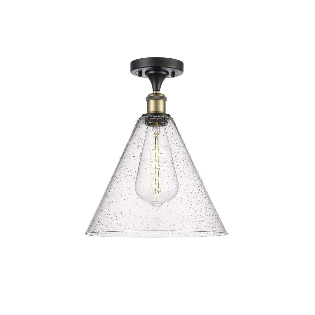 Innovations Ballston 516-1C-BAB-GBC-124-LED Ceiling Light - Black Antique Brass