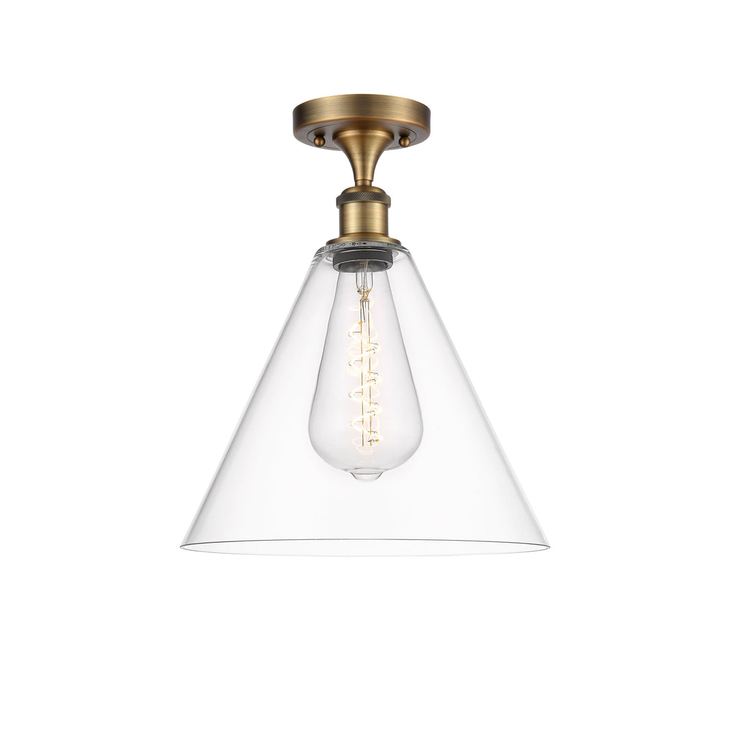 Innovations Ballston 516-1C-BB-GBC-122-LED Ceiling Light - Brushed Brass