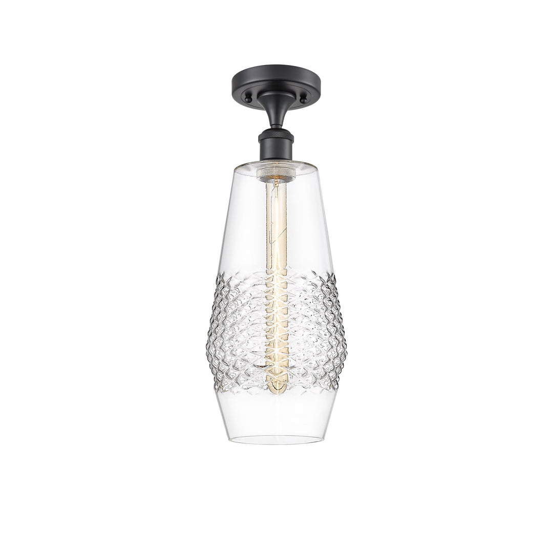Innovations Ballston 516-1C-BK-G682-7 Ceiling Light - Matte Black