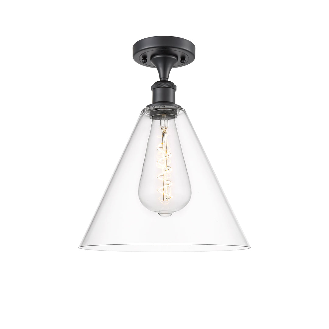 Innovations Ballston 516-1C-BK-GBC-122 Ceiling Light - Matte Black