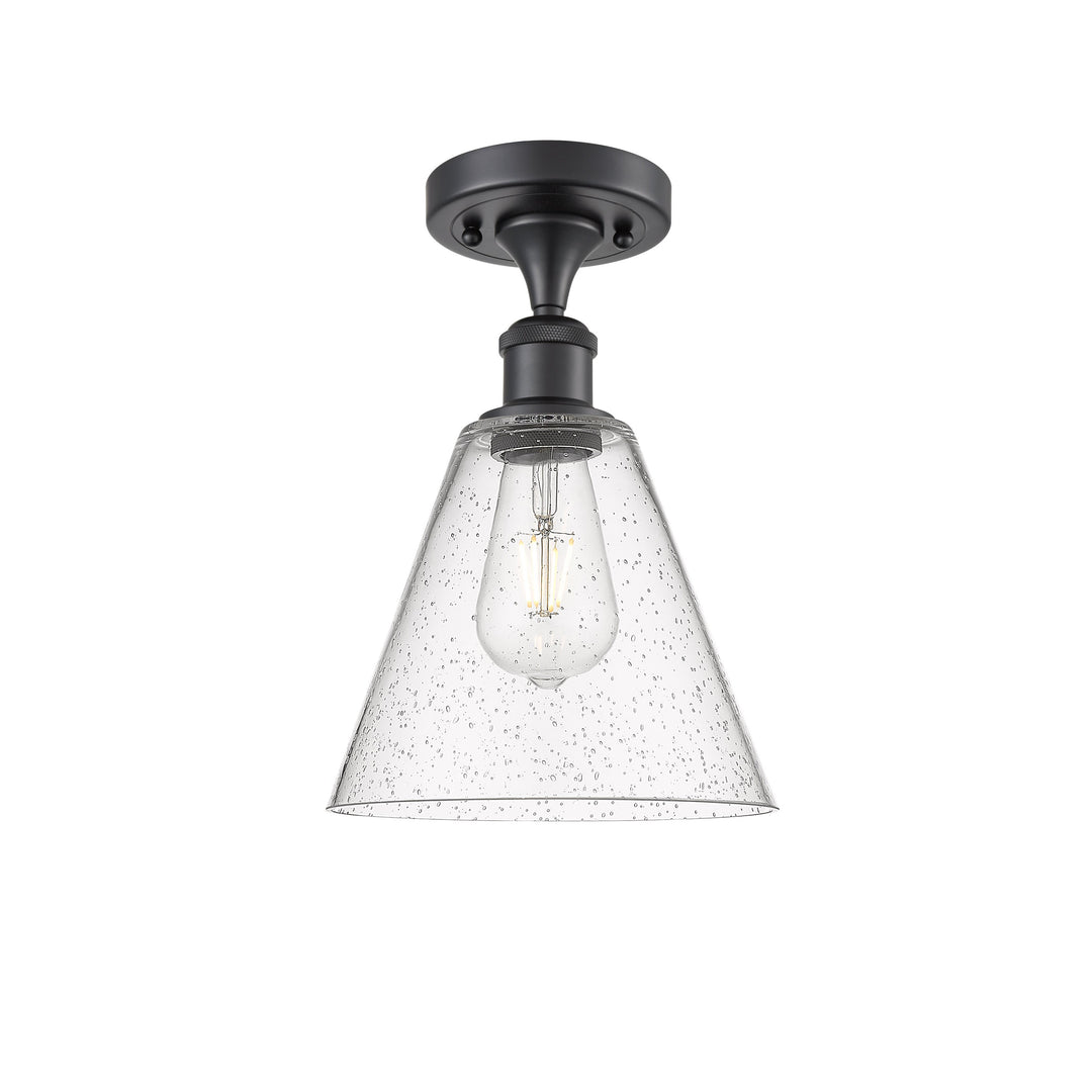 Innovations Ballston 516-1C-BK-GBC-84 Ceiling Light - Matte Black