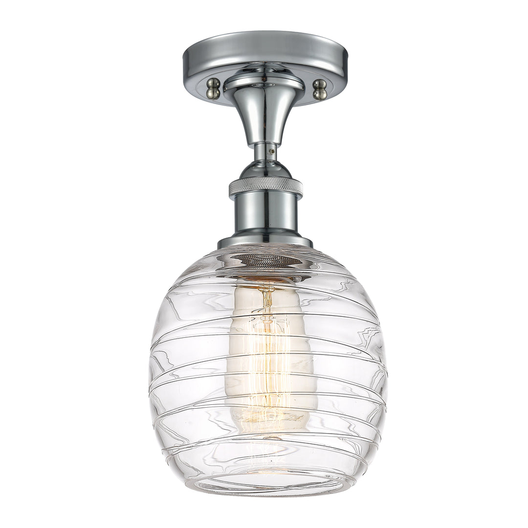 Innovations Ballston 516-1C-PC-G1013-LED Ceiling Light - Polished Chrome