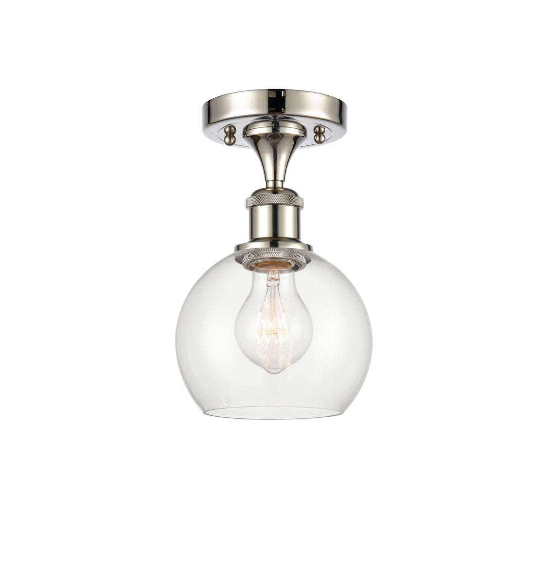 Innovations Ballston 516-1C-PN-G122-6-LED Ceiling Light - Polished Nickel