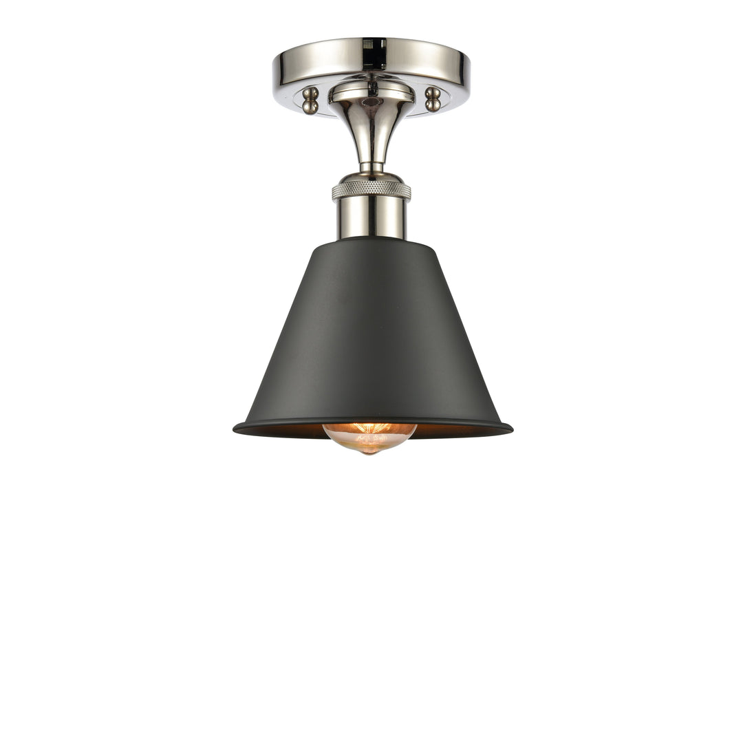 Innovations Ballston 516-1C-PN-M8-BK Ceiling Light - Polished Nickel