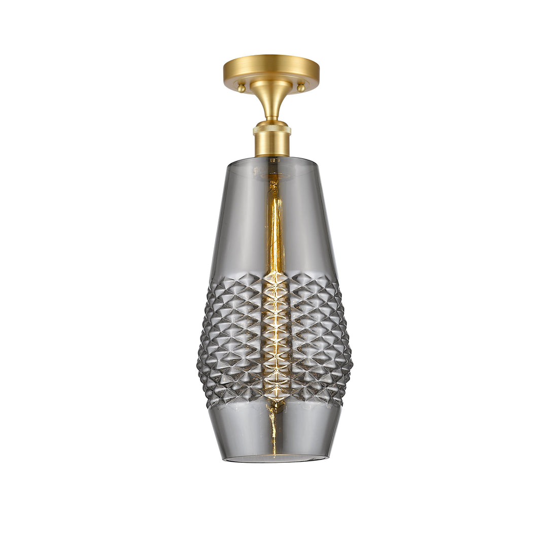 Innovations Ballston 516-1C-SG-G683-7-LED Ceiling Light - Satin Gold