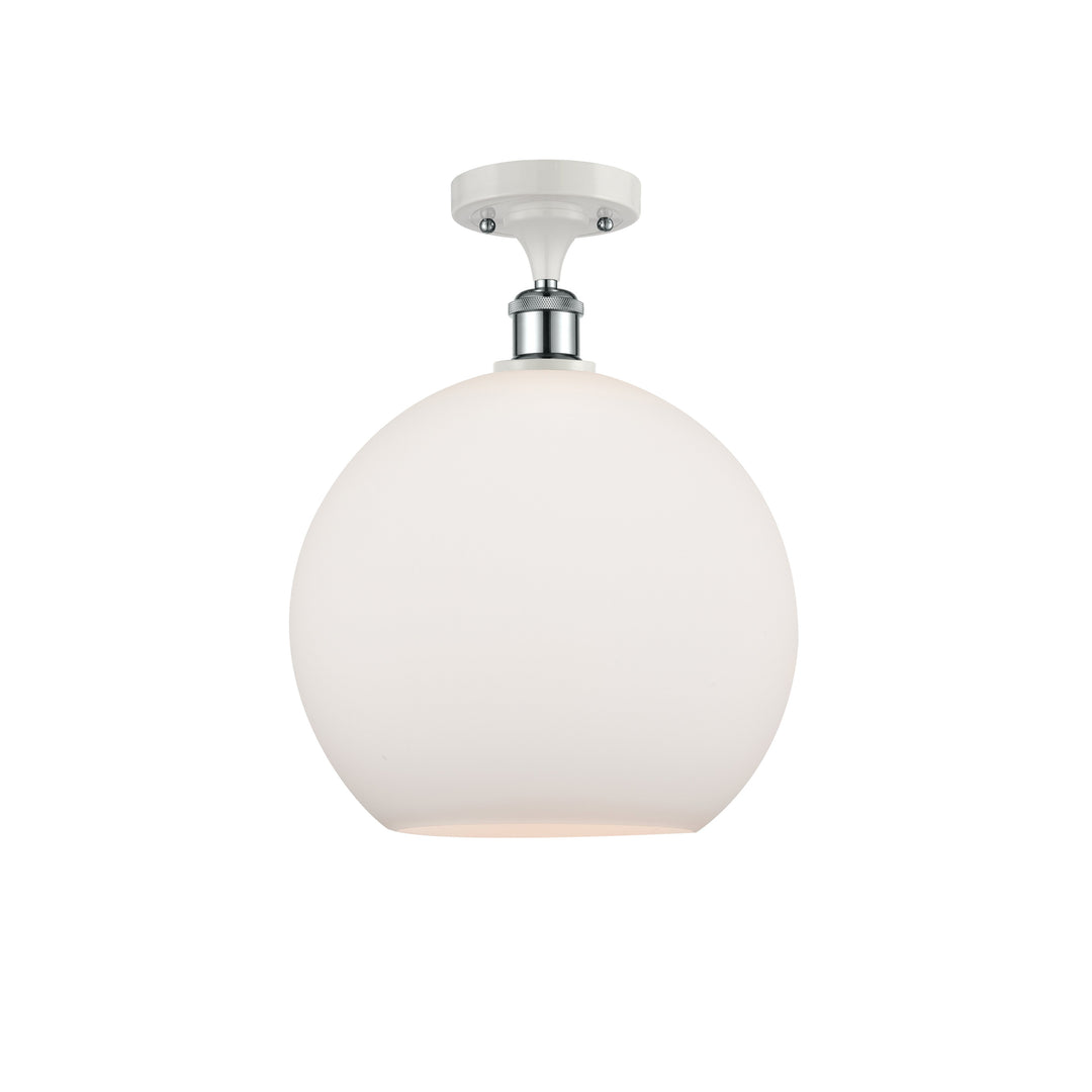 Innovations Ballston 516-1C-WPC-G121-12 Ceiling Light - White and Polished Chrome