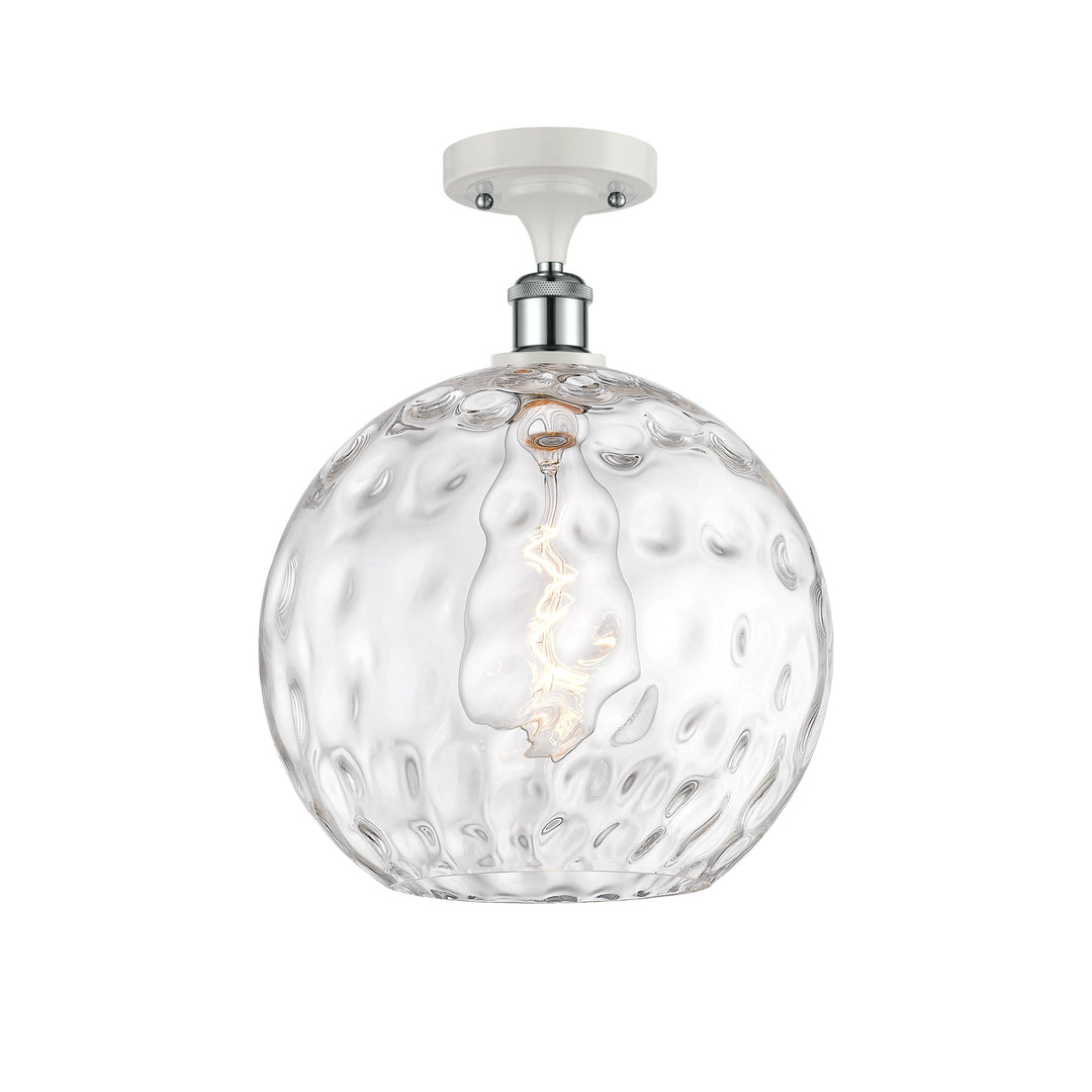 Innovations Ballston 516-1C-WPC-G1215-12-LED Ceiling Light - White and Polished Chrome