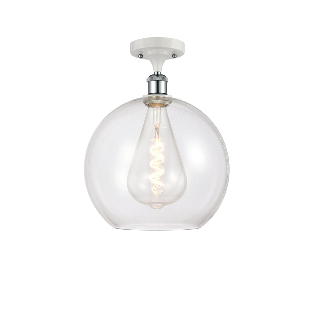 Innovations Ballston 516-1C-WPC-G122-12-LED Ceiling Light - White and Polished Chrome