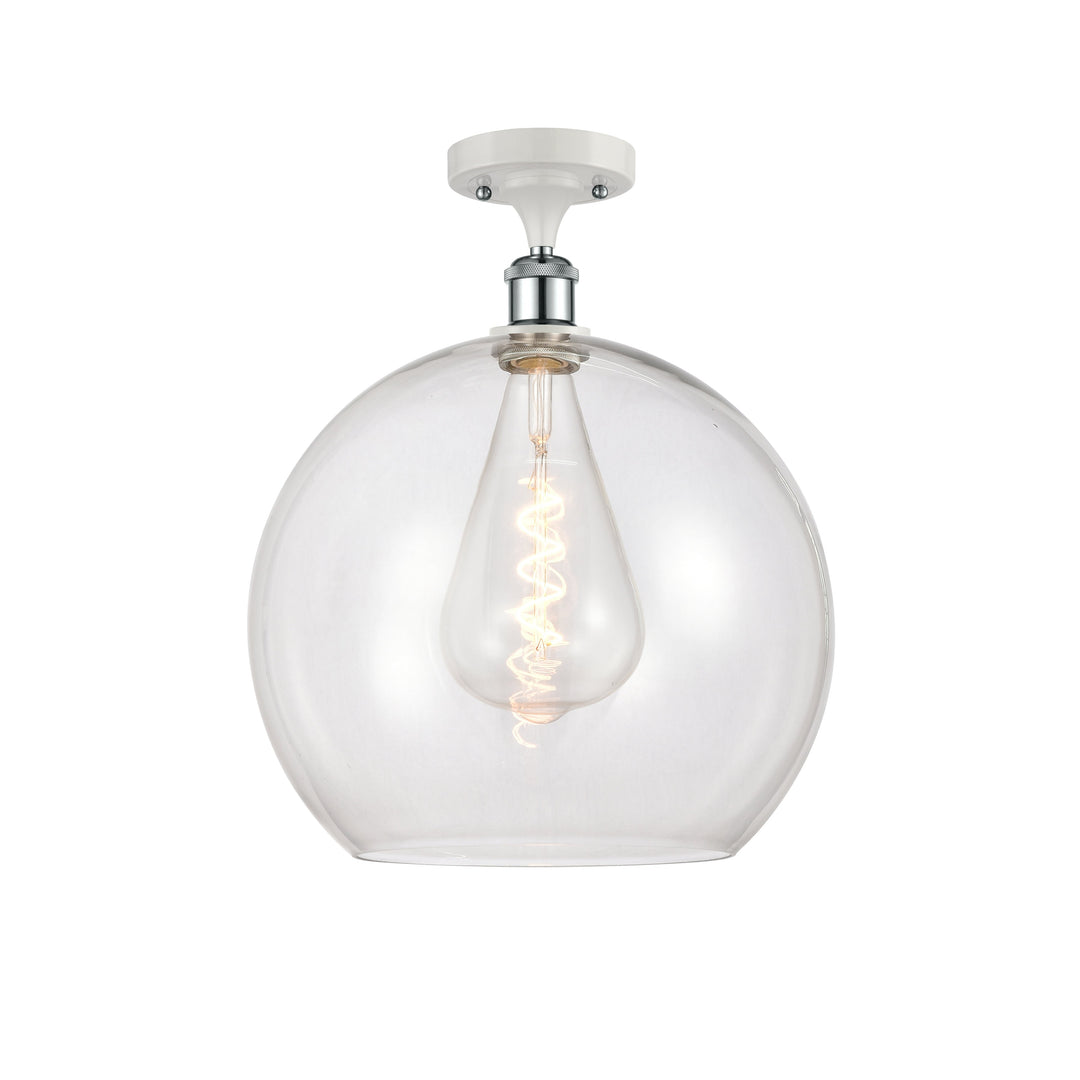 Innovations Ballston 516-1C-WPC-G122-14-LED Ceiling Light - White and Polished Chrome