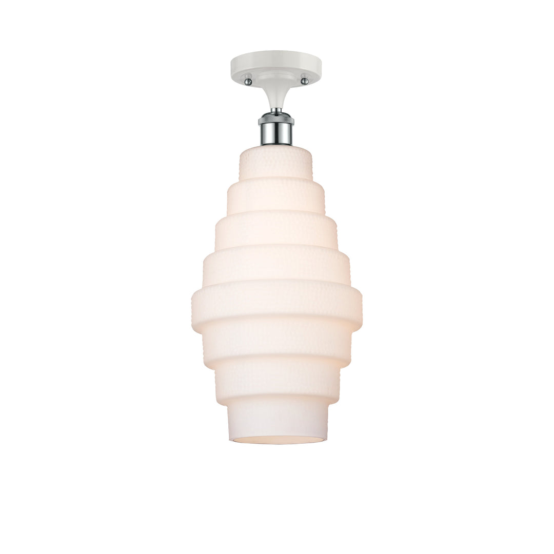 Innovations Ballston 516-1C-WPC-G671-8 Ceiling Light - White and Polished Chrome