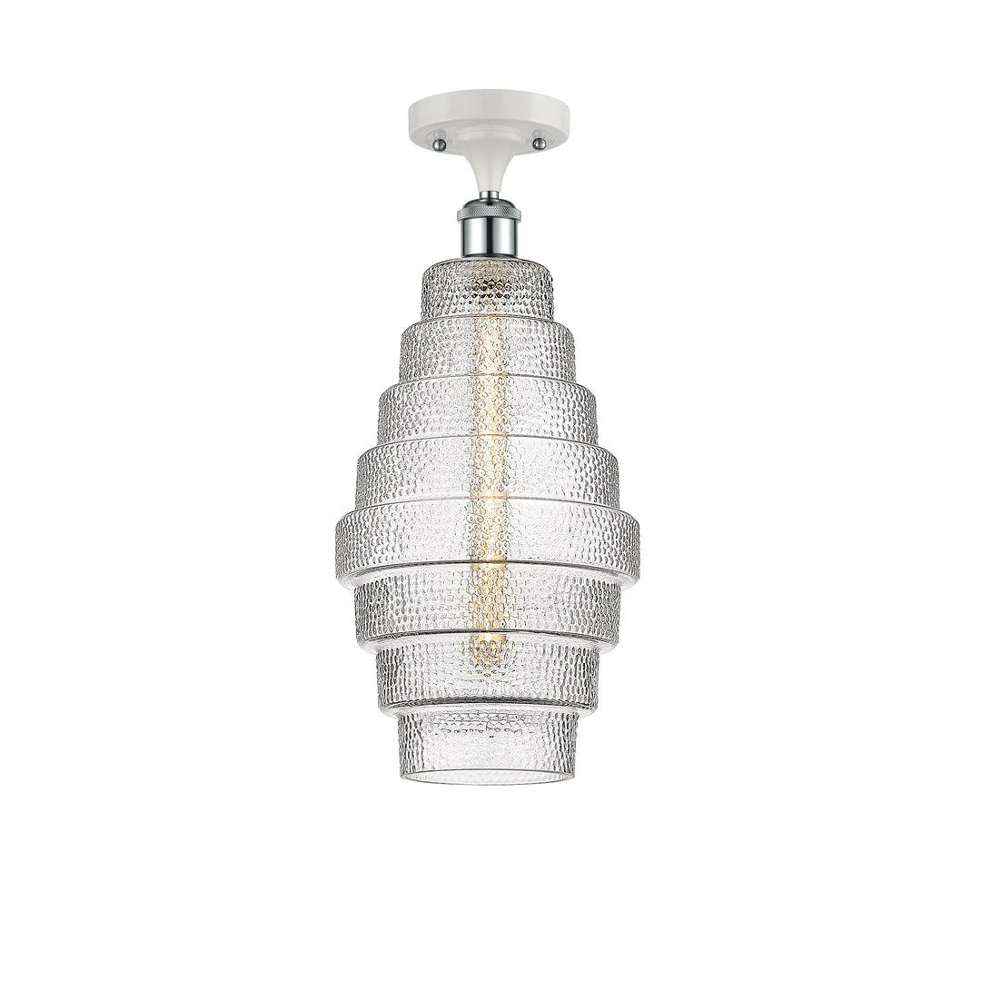 Innovations Ballston 516-1C-WPC-G672-8-LED Ceiling Light - White and Polished Chrome