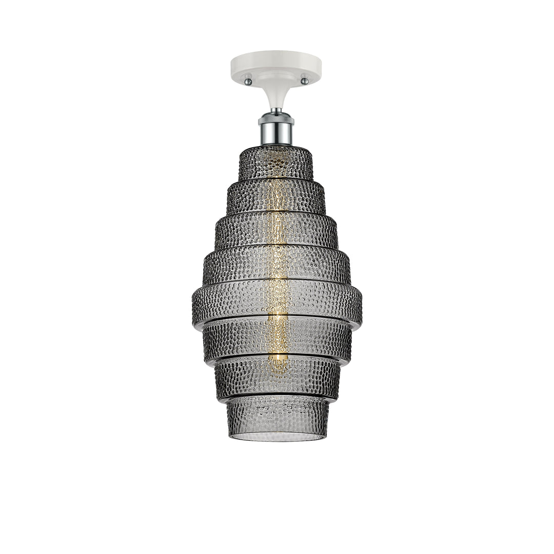 Innovations Ballston 516-1C-WPC-G673-8 Ceiling Light - White and Polished Chrome