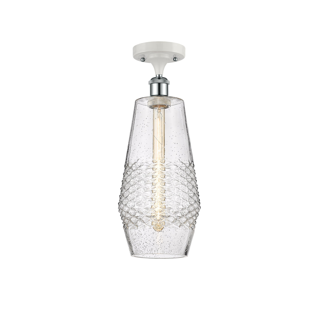 Innovations Ballston 516-1C-WPC-G684-7 Ceiling Light - White and Polished Chrome