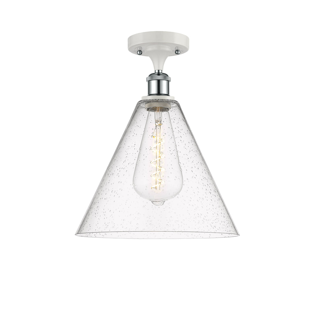 Innovations Ballston 516-1C-WPC-GBC-124 Ceiling Light - White and Polished Chrome