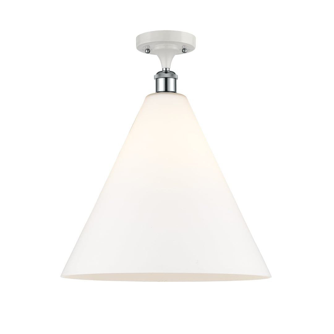 Innovations Ballston 516-1C-WPC-GBC-161-LED Ceiling Light - White and Polished Chrome