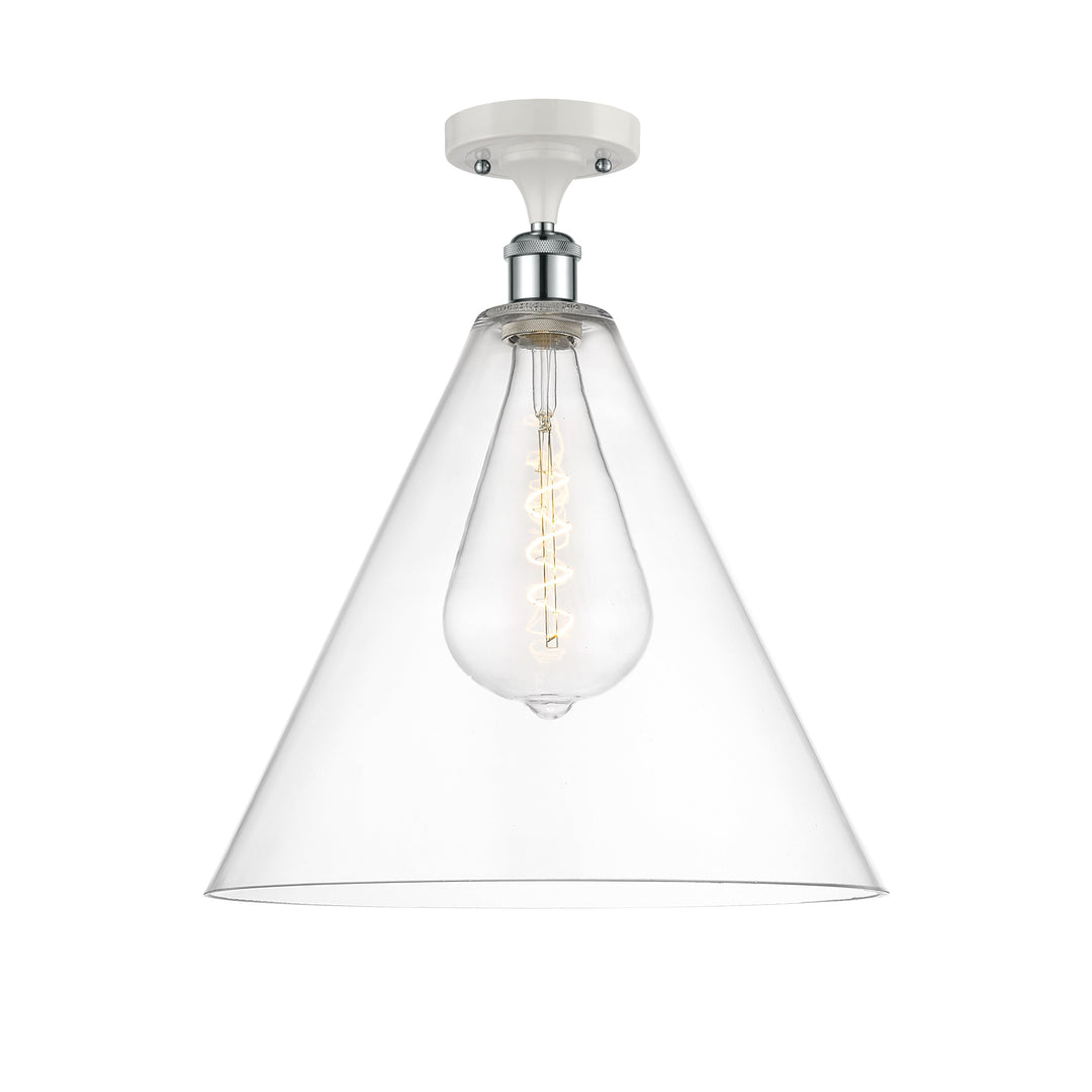 Innovations Ballston 516-1C-WPC-GBC-162-LED Ceiling Light - White and Polished Chrome