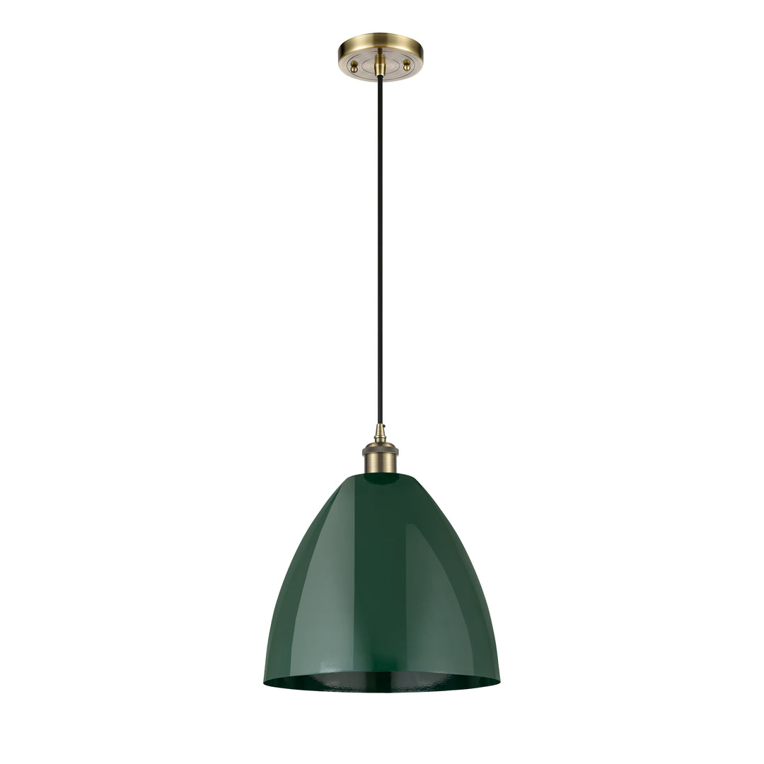 Innovations Ballston 516-1P-AB-MBD-12-GR Pendant Light - Antique Brass