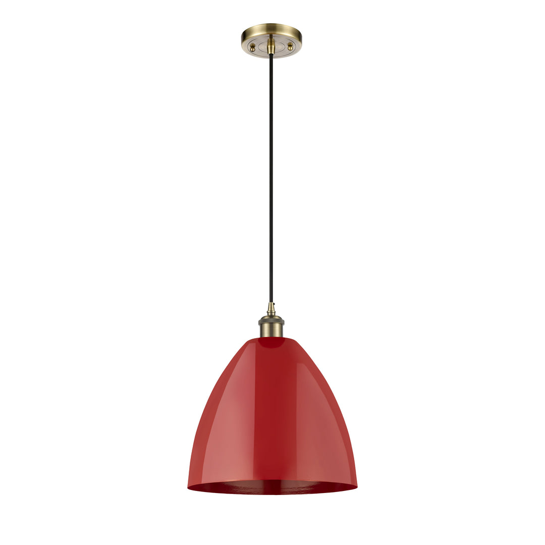 Innovations Ballston 516-1P-AB-MBD-12-RD Pendant Light - Antique Brass