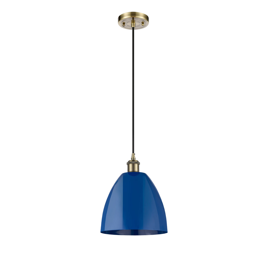 Innovations Ballston 516-1P-AB-MBD-9-BL Pendant Light - Antique Brass