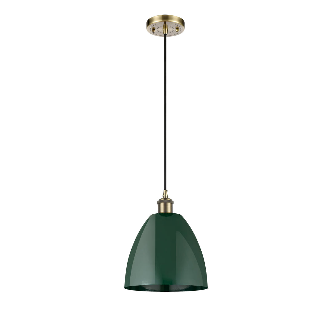 Innovations Ballston 516-1P-AB-MBD-9-GR Pendant Light - Antique Brass