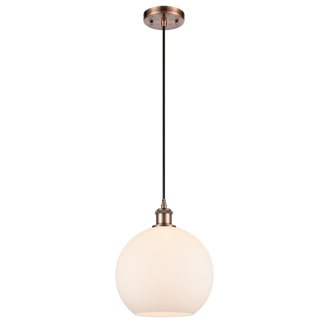 Innovations Ballston 516-1P-AC-G121-10-LED Pendant Light - Antique Copper