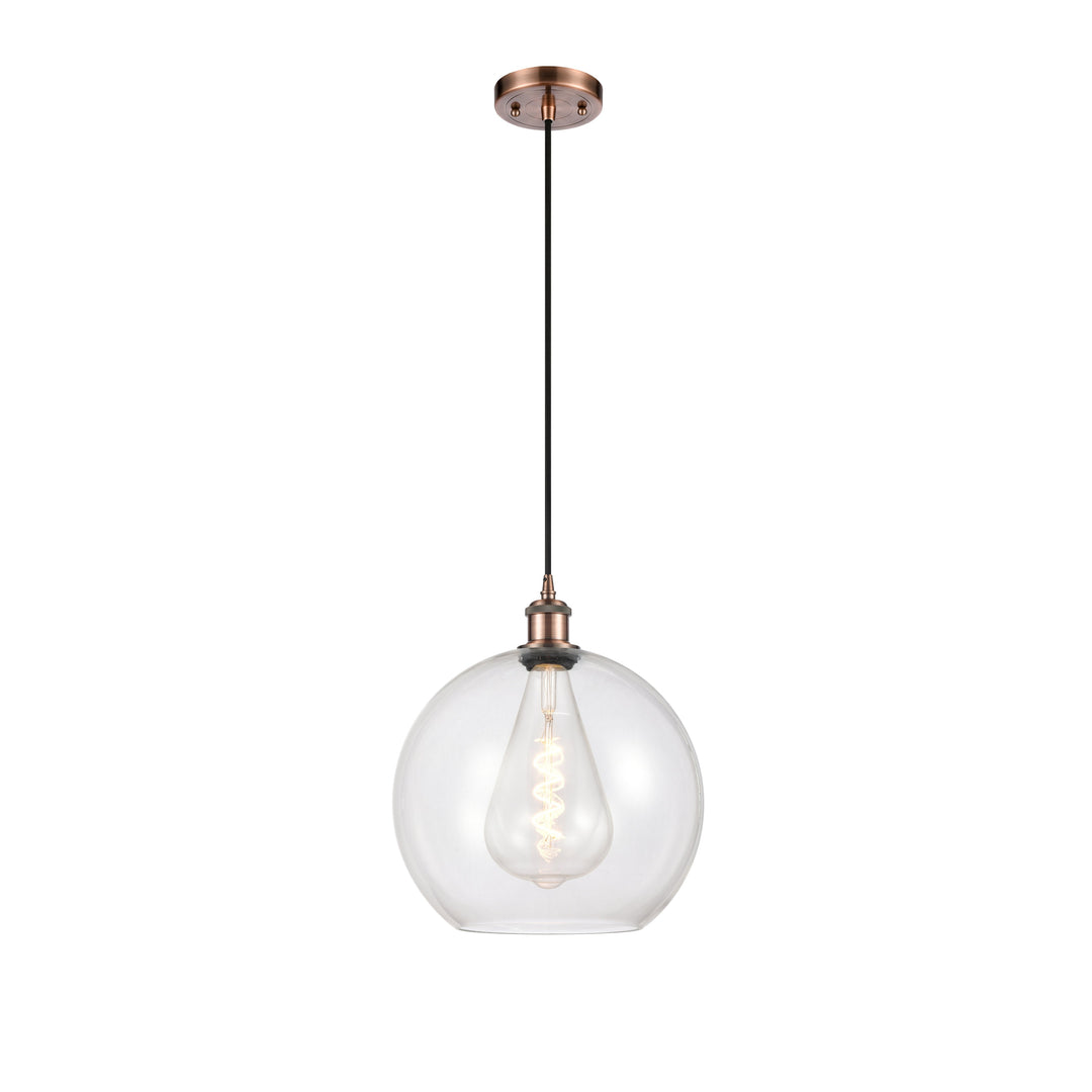 Innovations Ballston 516-1P-AC-G122-12-LED Pendant Light - Antique Copper