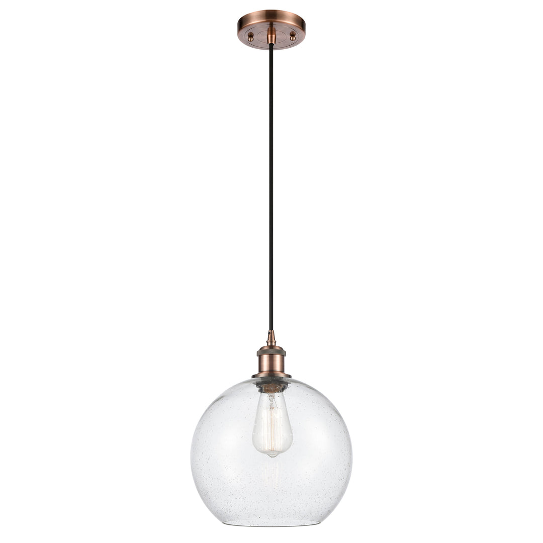 Innovations Ballston 516-1P-AC-G124-10-LED Pendant Light - Antique Copper
