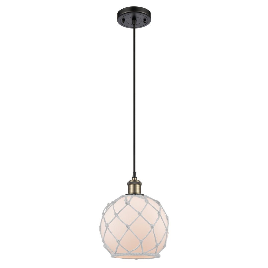 Innovations Ballston 516-1P-BAB-G121-8RW Pendant Light - Black Antique Brass
