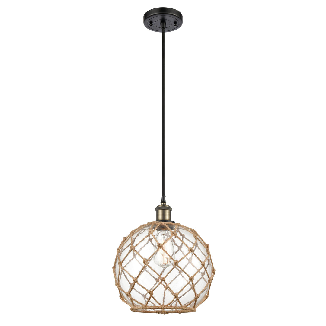 Innovations Ballston 516-1P-BAB-G122-10RB-LED Pendant Light - Black Antique Brass