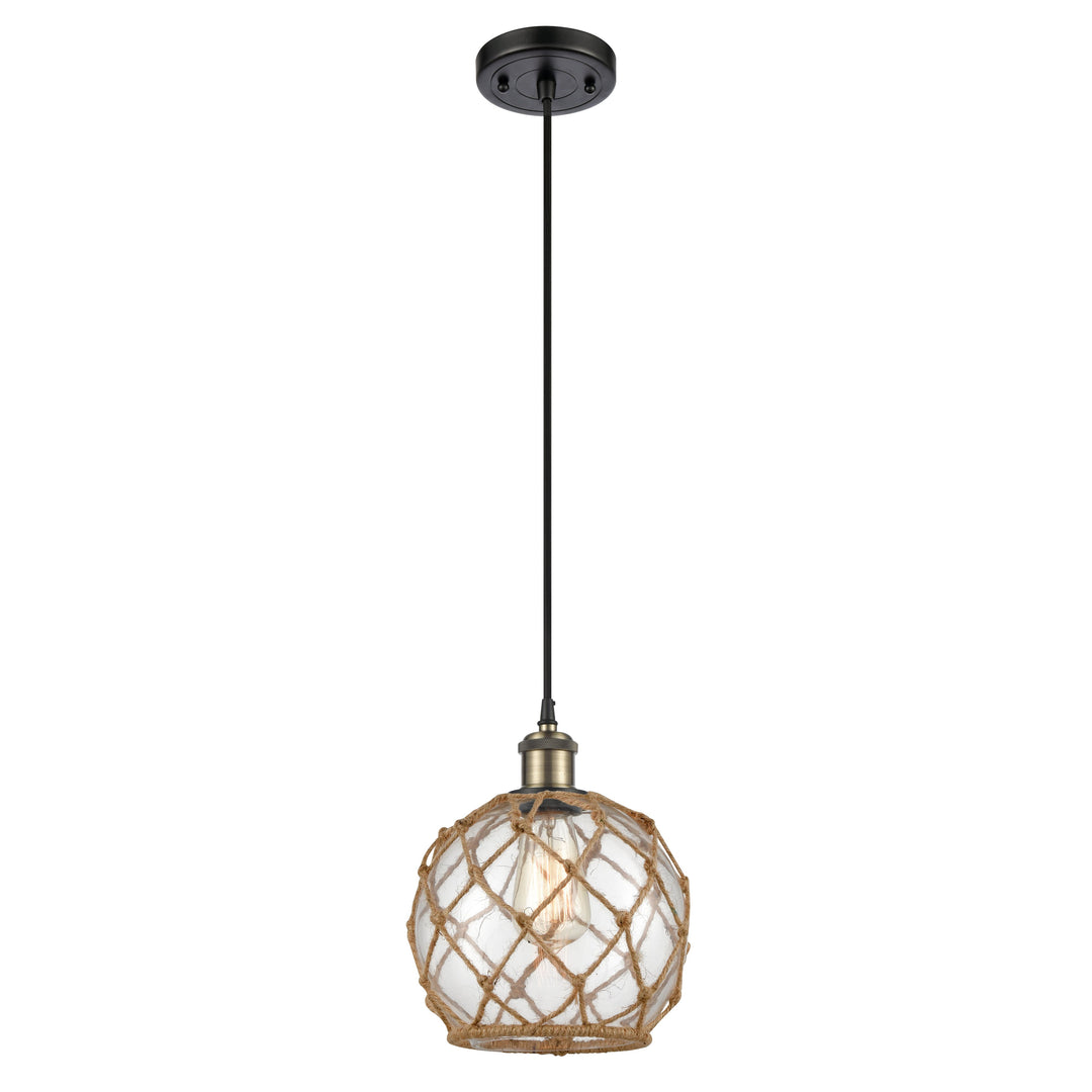 Innovations Ballston 516-1P-BAB-G122-8RB-LED Pendant Light - Black Antique Brass