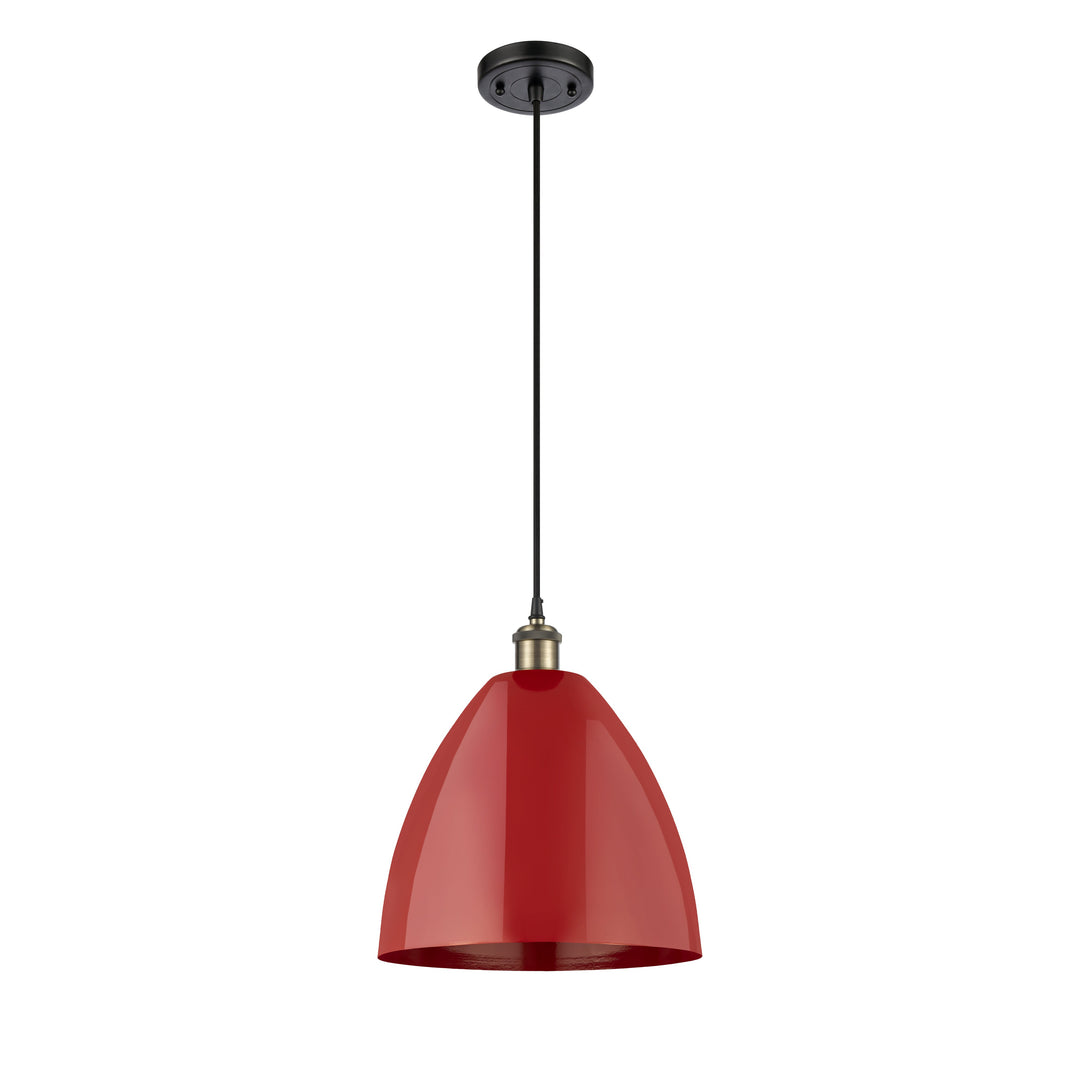 Innovations Ballston 516-1P-BAB-MBD-12-RD Pendant Light - Black Antique Brass