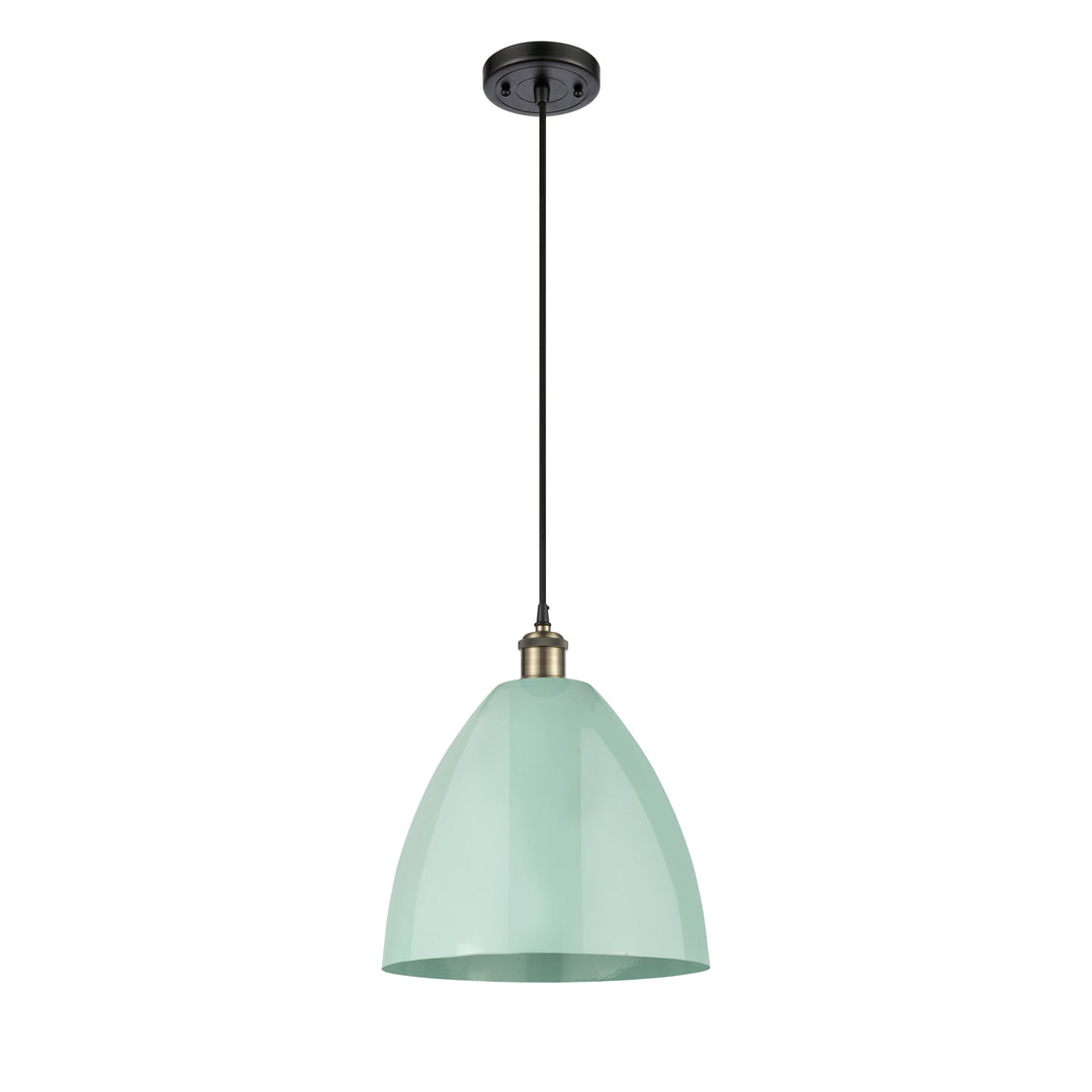 Innovations Ballston 516-1P-BAB-MBD-12-SF Pendant Light - Black Antique Brass
