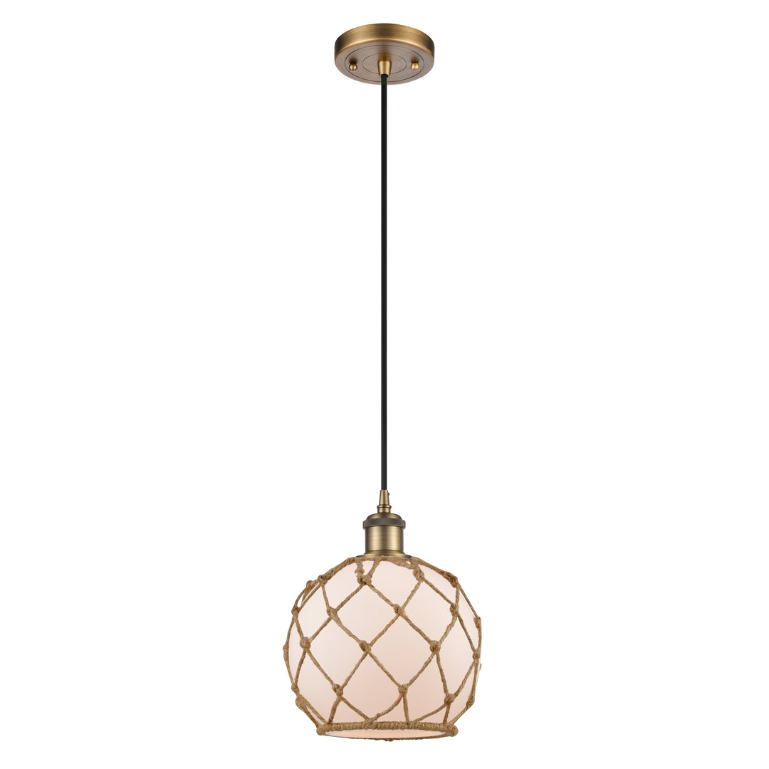 Innovations Ballston 516-1P-BB-G121-8RB Pendant Light - Brushed Brass