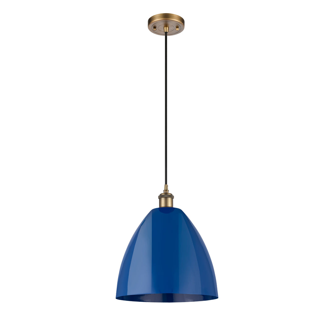 Innovations Ballston 516-1P-BB-MBD-12-BL-LED Pendant Light - Brushed Brass