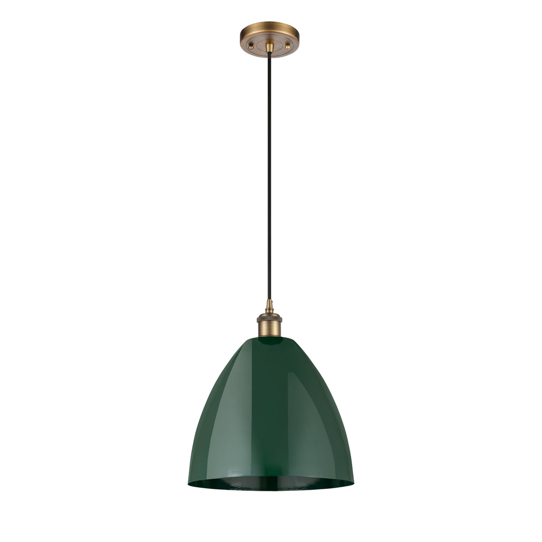 Innovations Ballston 516-1P-BB-MBD-12-GR-LED Pendant Light - Brushed Brass