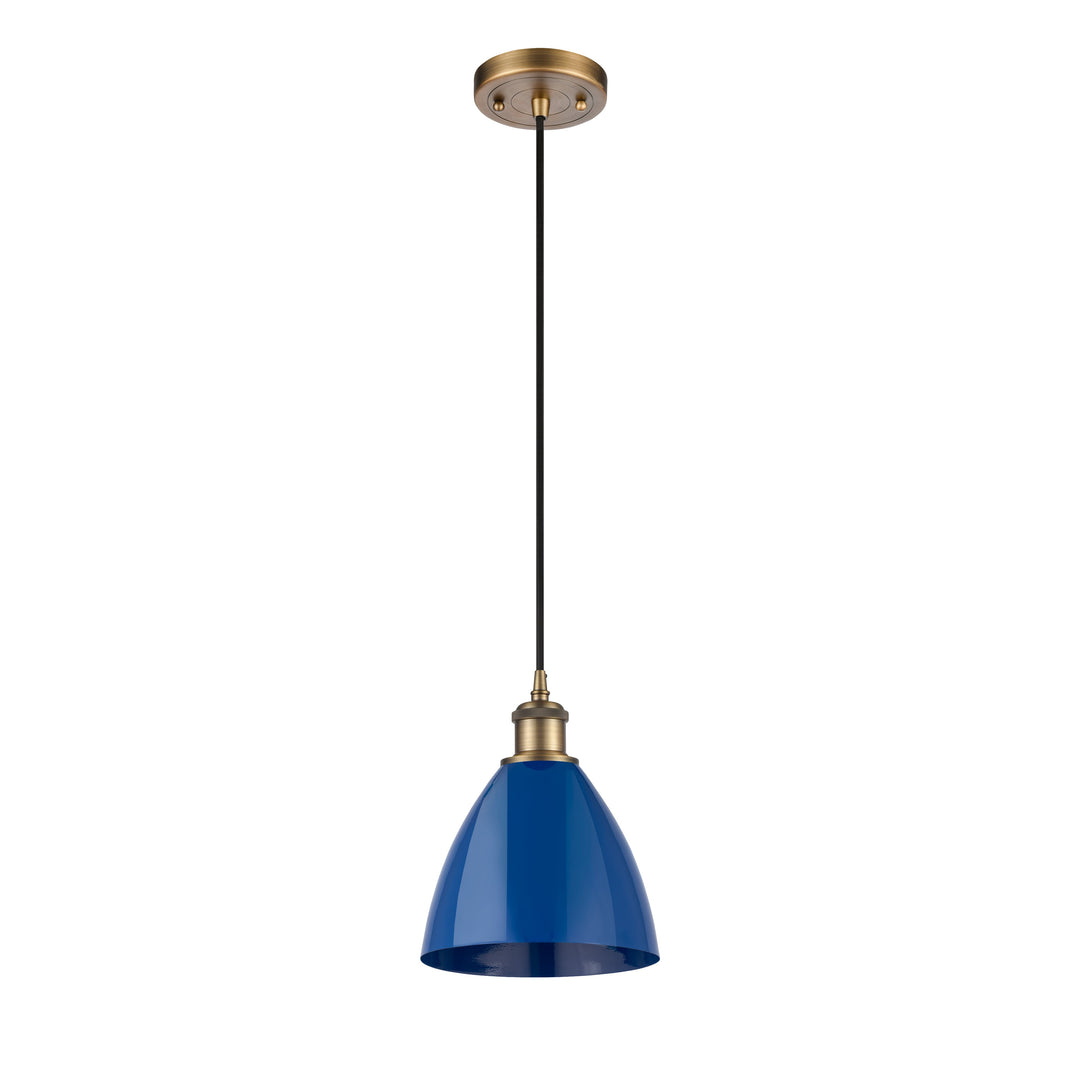 Innovations Ballston 516-1P-BB-MBD-75-BL-LED Pendant Light - Brushed Brass