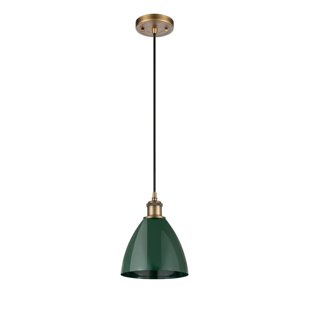 Innovations Ballston 516-1P-BB-MBD-75-GR Pendant Light - Brushed Brass