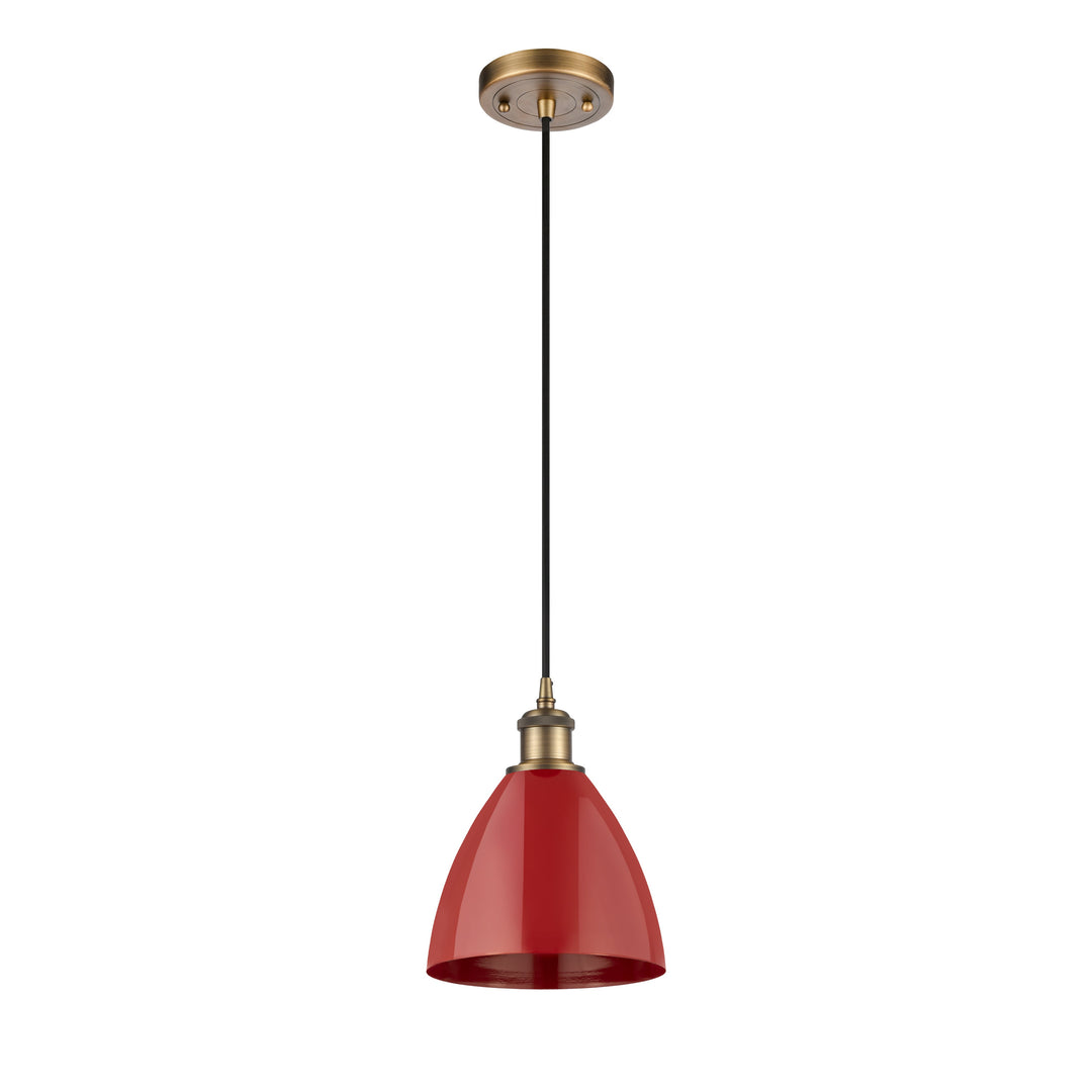 Innovations Ballston 516-1P-BB-MBD-75-RD-LED Pendant Light - Brushed Brass