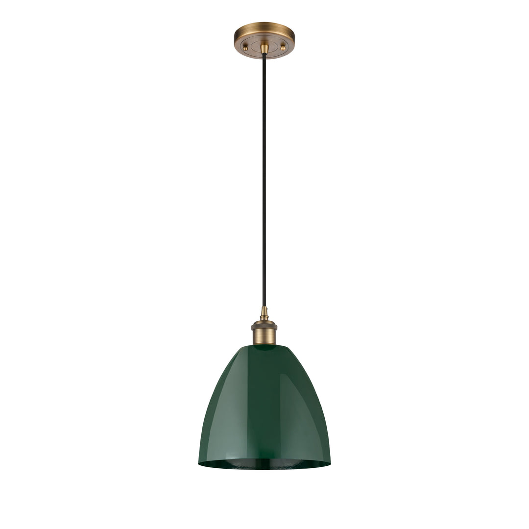 Innovations Ballston 516-1P-BB-MBD-9-GR Pendant Light - Brushed Brass