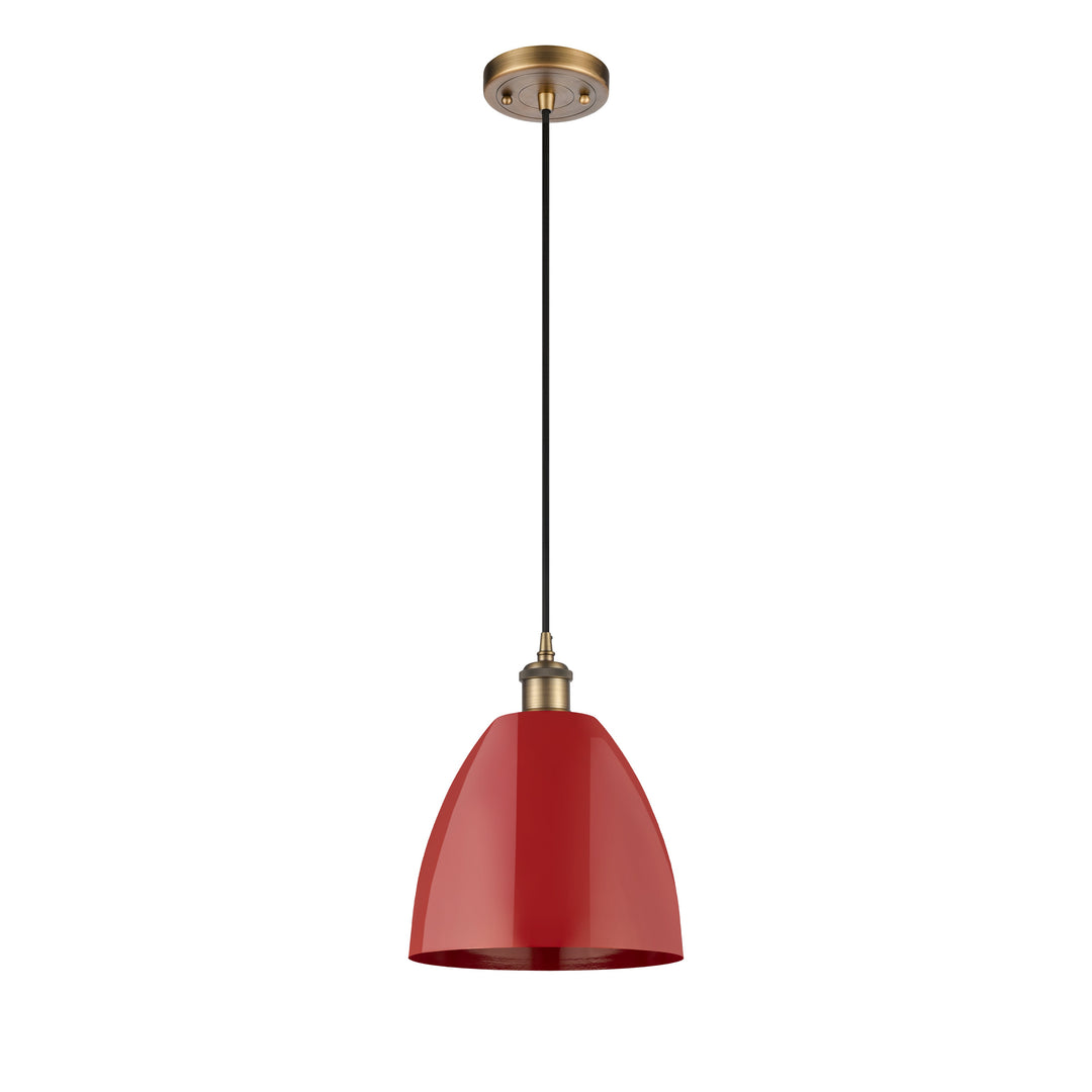 Innovations Ballston 516-1P-BB-MBD-9-RD Pendant Light - Brushed Brass