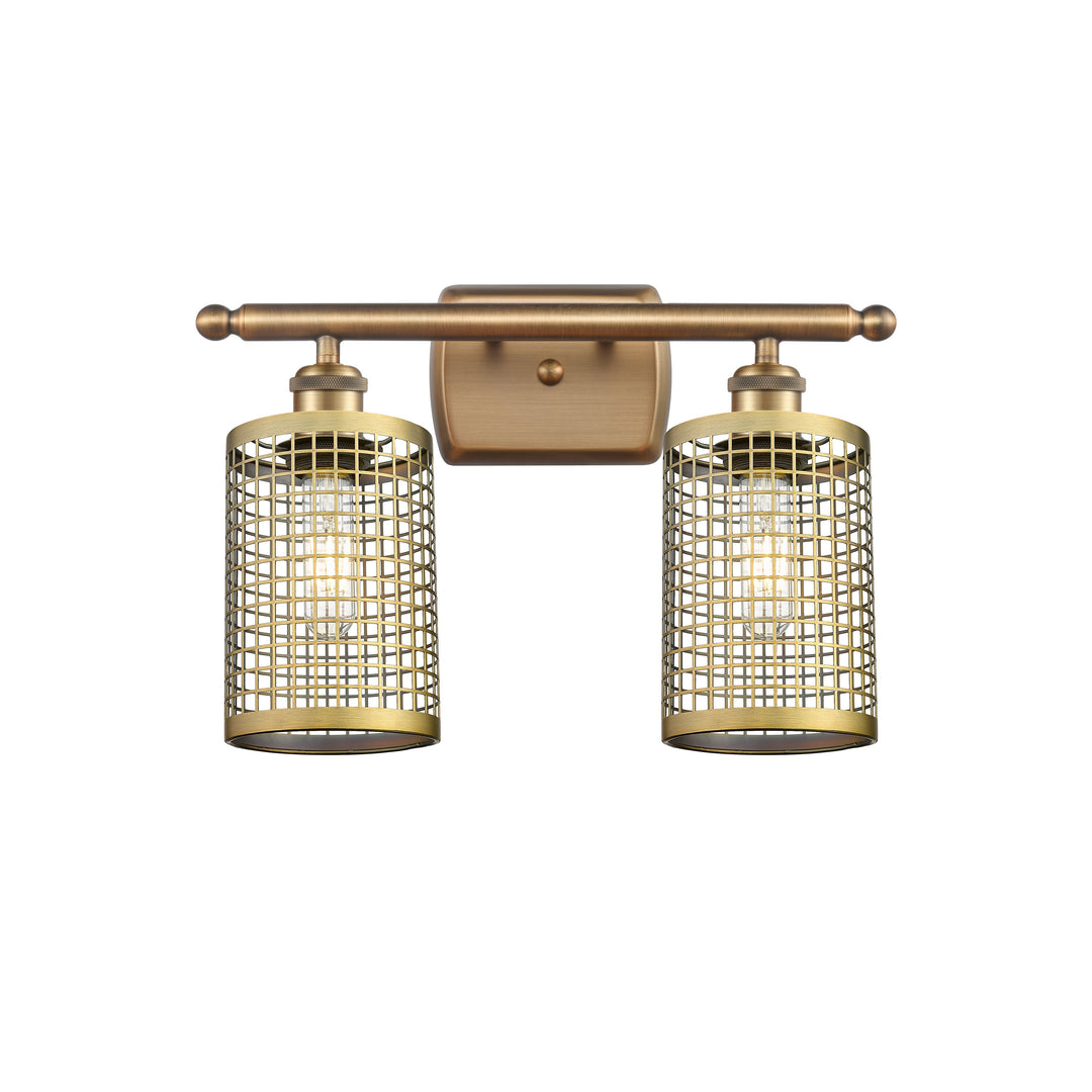 Innovations Downtown Urban 516-2W-BB-M18-BB Bath Vanity Light 16 in. wide - Brushed Brass