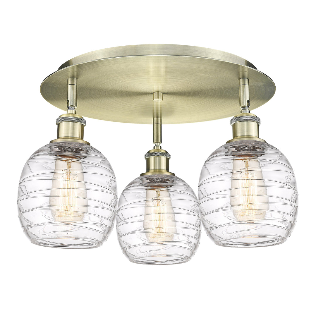 Innovations Downtown Urban 516-3C-AB-G1013 Ceiling Light - Antique Brass