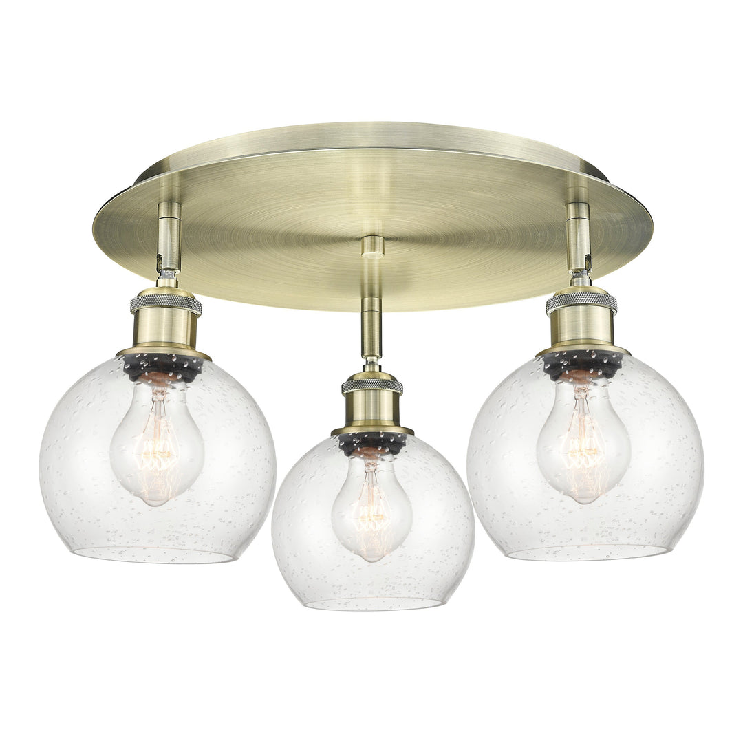 Innovations Downtown Urban 516-3C-AB-G124-6 Ceiling Light - Antique Brass