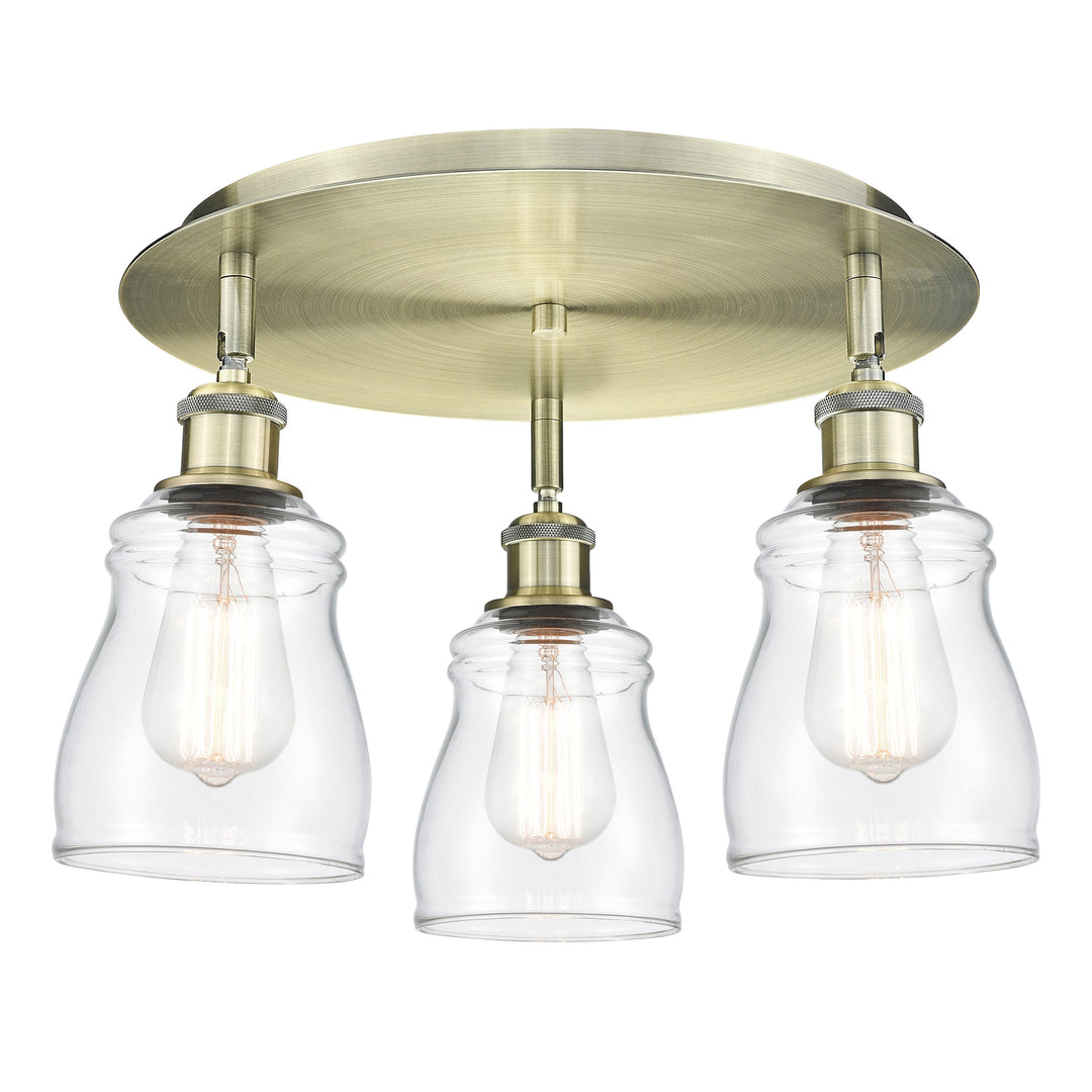Innovations Downtown Urban 516-3C-AB-G392 Ceiling Light - Antique Brass