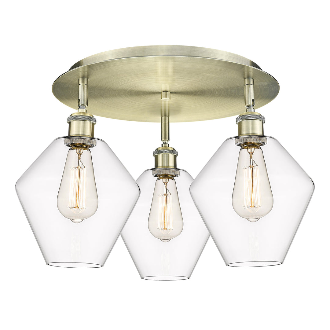 Innovations Downtown Urban 516-3C-AB-G652-8 Ceiling Light - Antique Brass