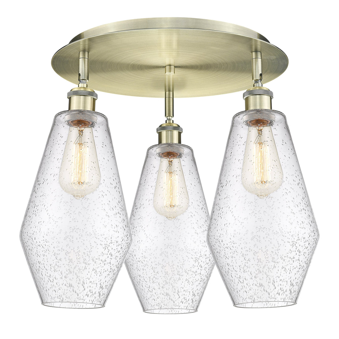 Innovations Downtown Urban 516-3C-AB-G654-7 Ceiling Light - Antique Brass